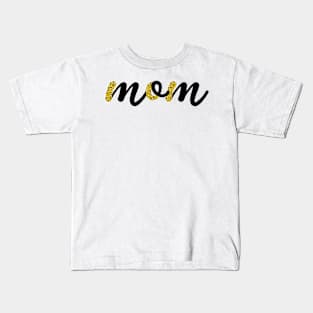 Mom Mama Leopard Print Trendy Animal Safari Kids T-Shirt